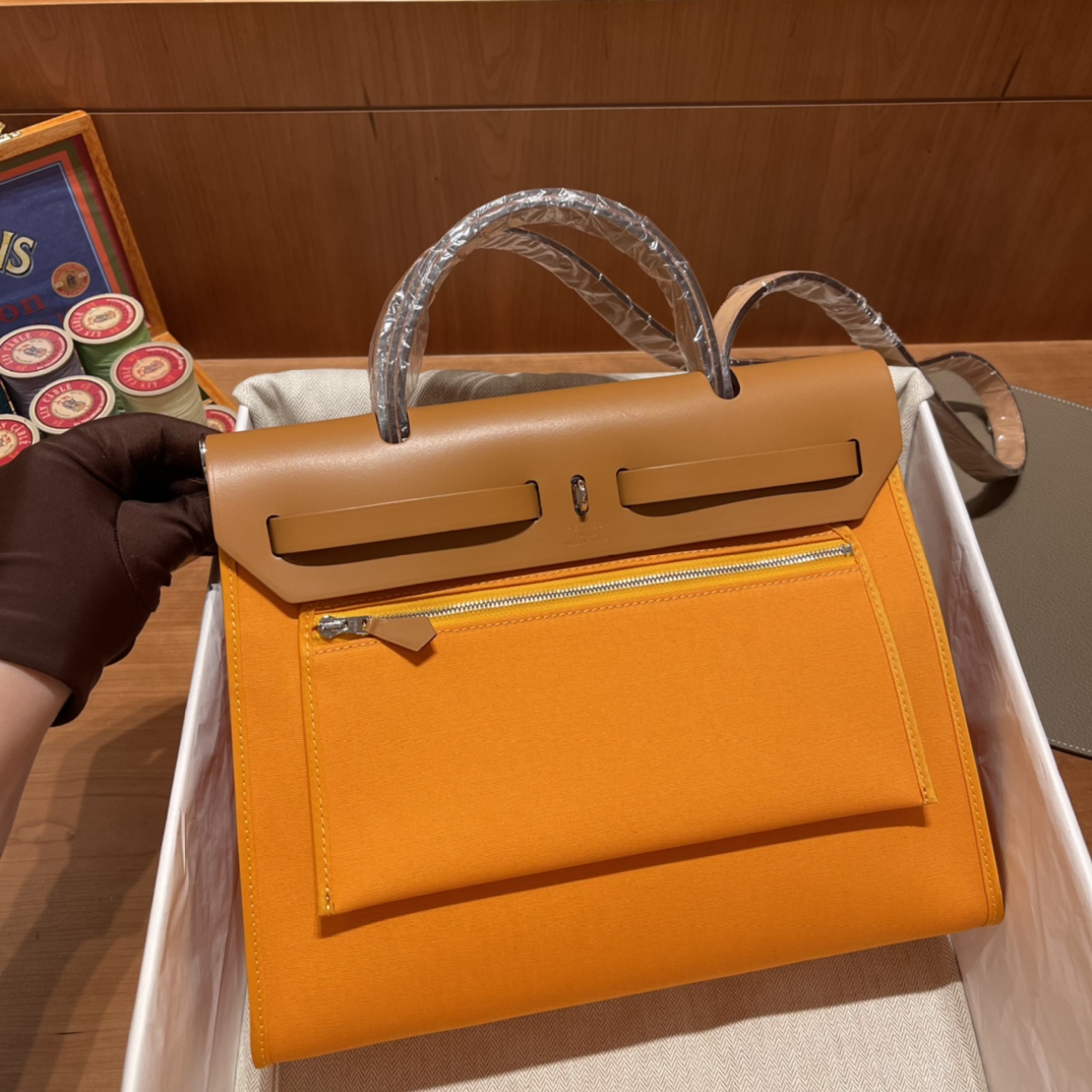 에르메스 에르백31 오렌지 은장